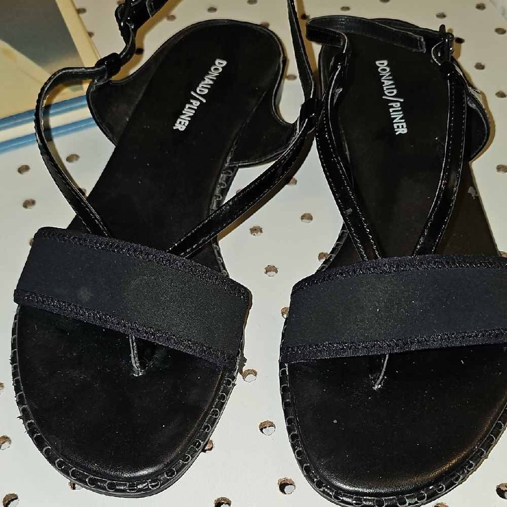 Donald J. Pliner Black Strappy Sandals